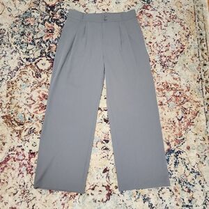Halara Womens High Waist Gray Straight Leg Trouser Work Pants Size XL Tall